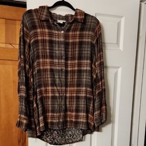 ODDY Checkered Shirt with Earthy Tones